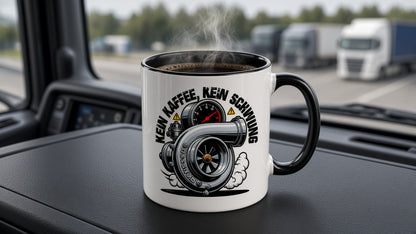 TRUCKSTOLZ® Kaffeebecher „Kein Kaffee, Kein Schwung“ – 11 oz Trucker Tasse