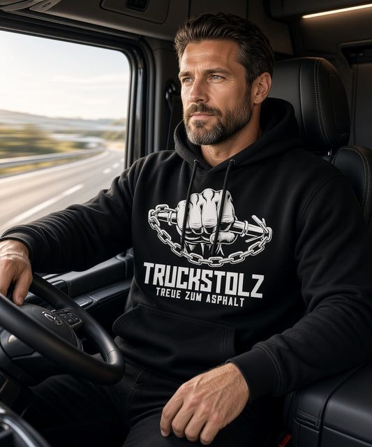 TRUCKSTOLZ® „Treue zum Asphalt“ Hoodie – Schwerer Premium Kapuzenpullover