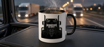 TRUCKSTOLZ® Kaffeebecher „Herrscher der Nacht“ – 11 oz Trucker Tasse