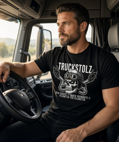 TRUCKSTOLZ® „Kein Zurück“ T-Shirt – Immer Vorwärts // Kilometer für Kilometer