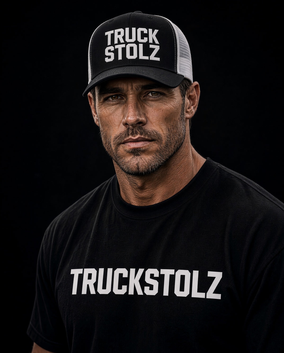 TRUCKSTOLZ® „Block Logo“ Trucker Cap — Hochwertiger 3D-Stick