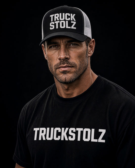 TRUCKSTOLZ® „Block Logo“ Trucker Cap — Hochwertiger 3D-Stick